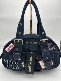 Image 1 of True Religion Denim Patchwork Shoulder Bag