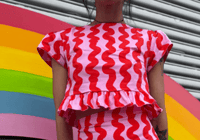 Image 2 of Gail Top in Squiggle