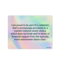 "I am proud to be part of a rabbinate" Holographic Sticker