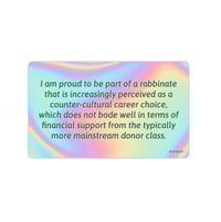 "I am proud to be part of a rabbinate" Magnet