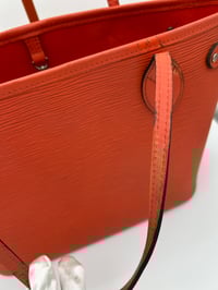 Image 7 of Louis Vuitton Neverfull PM Orange Epi Leather Shoulder Bag