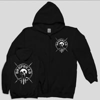 Image 1 of DROPDEAD "Warskull" Zipper Hooded Sweatshirt