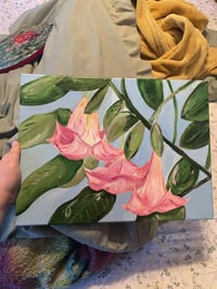 Image 2 of "Angel's Trumpet"  12"x16" Painting 