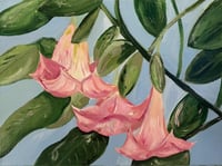 Image 1 of "Angel's Trumpet"  12"x16" Painting 