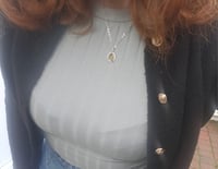 Image 6 of Lime Green Cornish Seaglass & Sterling Silver Pebble 