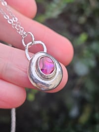 Image 2 of Chunky Pebble of Sterling Silver with Paua Shell 