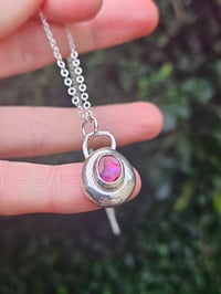 Image 3 of Chunky Pebble of Sterling Silver with Paua Shell 