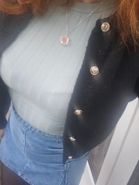 Image 10 of Flower Power Necklace - a piece of broken plate! 