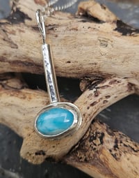 Image 1 of Cloud Whisper - Larimar Gemstone & Sterling Silver Necklace 
