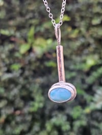 Image 4 of Cloud Whisper - Larimar Gemstone & Sterling Silver Necklace 