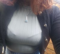 Image 10 of Cloud Whisper - Larimar Gemstone & Sterling Silver Necklace 