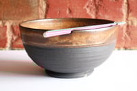 Image 1 of Large notched bowls - black & brown
