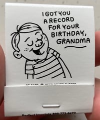 Image 1 of Grandma Gets a Record Matchbook