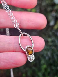 Image 2 of Leading Light - Amber & Sterling Silver Necklace 