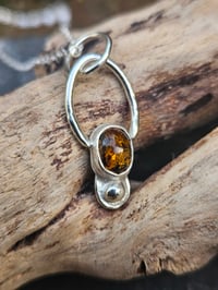 Image 1 of Leading Light - Amber & Sterling Silver Necklace 