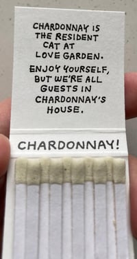 Image 2 of Chardonnay Likes Boxes Matchbook