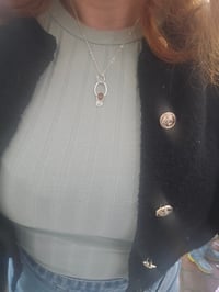 Image 3 of Leading Light - Amber & Sterling Silver Necklace 