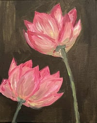 Image 1 of "Water Lillies" 8"x10" Painting 