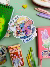 Artist Tiger Vinyl Sticker 