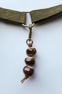 Image 2 of Black + brown bag charm