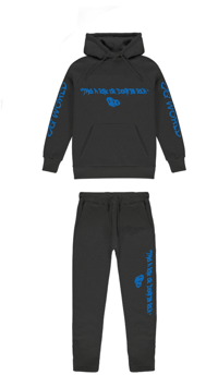 OG BASICS MAYA BLUE- BLACK TRACKSUIT