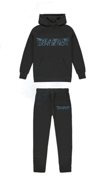 OG TAKE A RISK MAYA BLUE- BLACK TRACKSUIT