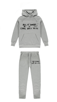 ONE BIG WIN- GREY TRACKSUIT