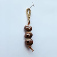 Image 1 of Black + brown bag charm