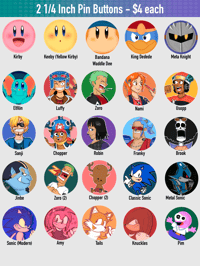 Image 1 of Pin Buttons - 2 1/4” (Choose a Design)