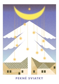 Pekné sviatky (modrá) - pohľadnica