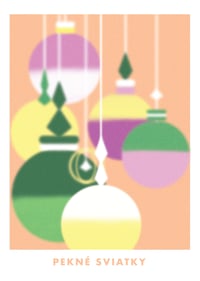 Pekné sviatky (oranžová) - pohľadnica