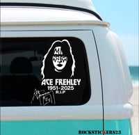 Image 1 of Ace Frehley R.I.P. sticker + autograph vinyl without background