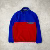 Image 1 of Patagonia Snap-T Fleece Pullover Blue Red Medium Mens