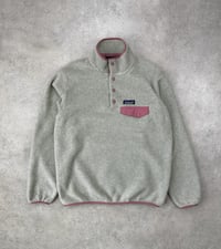 Image 1 of Patagonia Snap-T Fleece Pullover Grey Pink Medium Womens 
