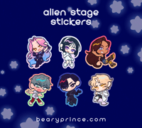 Alien Stage Vinyl Stickers