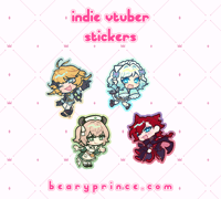 Indie Vtuber Vinyl Stickers