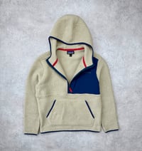 Image 2 of Patagonia Retro Pile Fleece Pullover Hoody Navy Natural Small Mens 