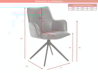 Image 4 of Jacob Green Fabric Swivel Chair - Set of 2