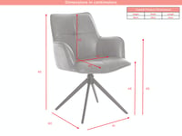 Image 4 of Jacob Tan Fabric Swivel Chair - Set of 2