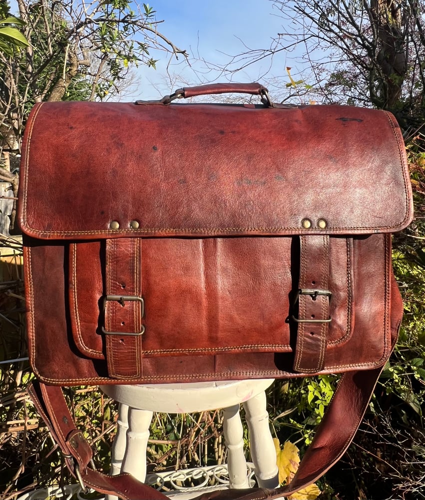 Image of Steampunk - Rustic Leather Satchel #2