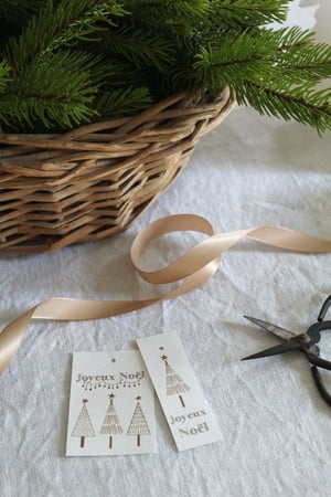 Image of Etiquette cadeaux Noël sapins