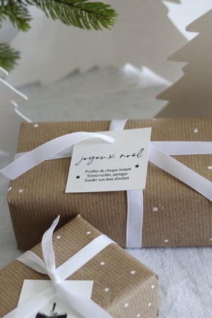 Image of Etiquette cadeau Noël s'émerveiller