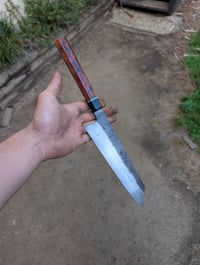 Custom single bevel honyaki bunka + shipping 