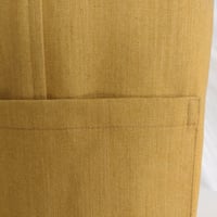 Image 6 of Ochre Denim Apron with Red Crossback Straps. Adult and Child Sizes No7