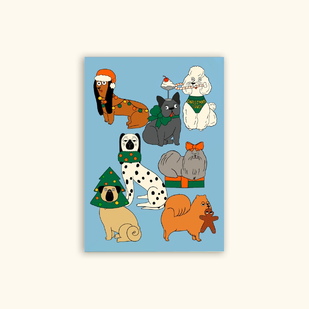 Image of A6 - CHRISTMAS DOGS