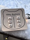 Ceramic Buttons Kitty-Shaped | 6 pcs | Beige Speckled