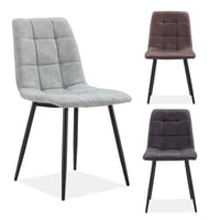 Fredrik Charcoal / Brown / Silver Suede Chair