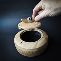 Image 2 of Winged skull locking lid box