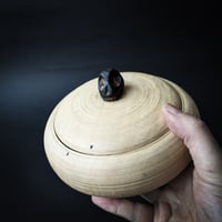 Image 1 of Black skull locking lid box