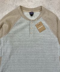 Image 2 of Patagonia R1 Air Henley Fleece Pullover Oar Tan Large Womens 